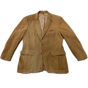 Vtg 70s Kentfield Corduroy Cloth Elbow Blazer